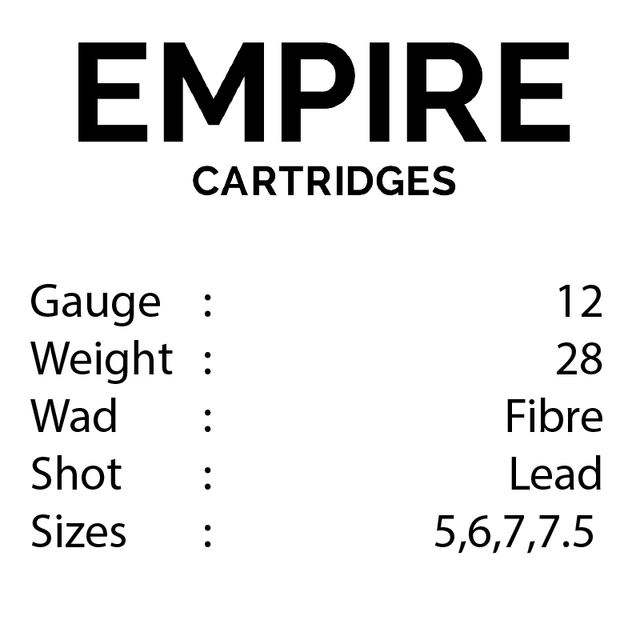 12 GAUGE - 28 GRAM - FIBRE WAD - LEAD SHOT