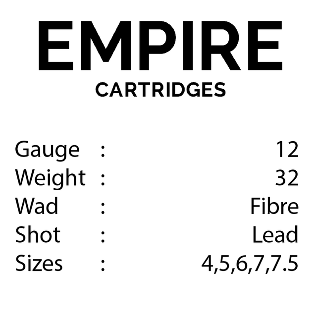 12 GAUGE - 32 GRAM - FIBRE WAD - LEAD SHOT